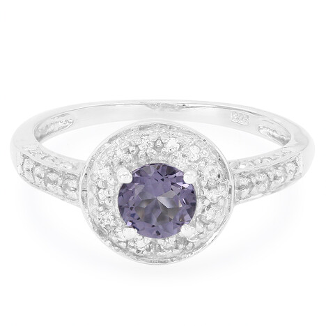 Blaubeer-Quarz-Silberring