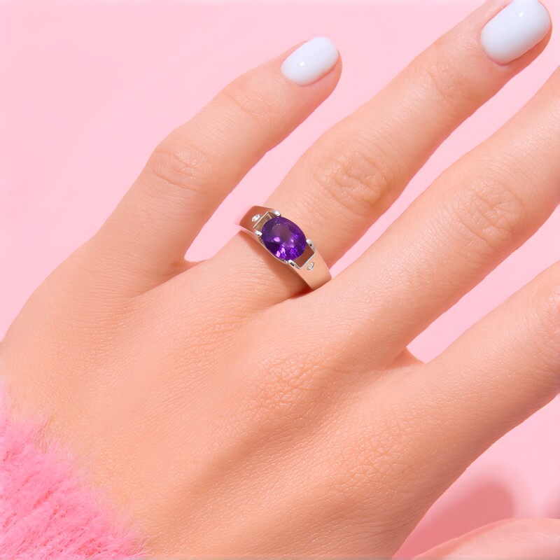 Marokkanischer Amethyst-Silberring