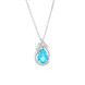 Zilveren halsketting met een Paraiba Topaas