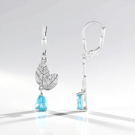Orecchini in argento con Apatite Blu