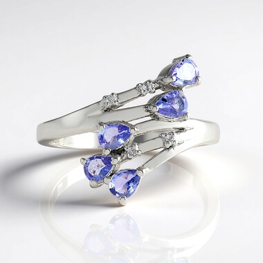 Bague en argent et Tanzanite