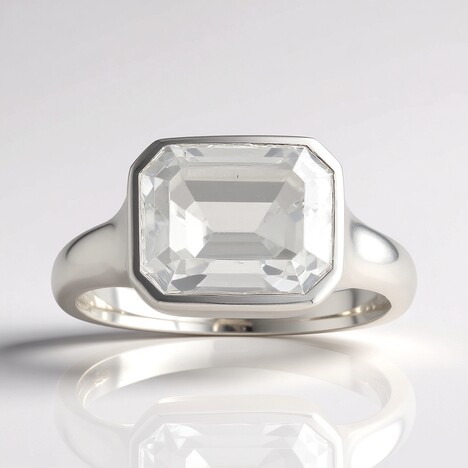 Anello in argento con Kunzite Bianca (Pallanova)
