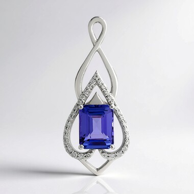 9K AAA Tanzanite Gold Pendant (de Melo)