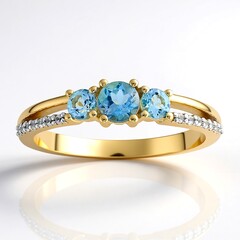 Anello in oro con Acquamarina Santa Maria