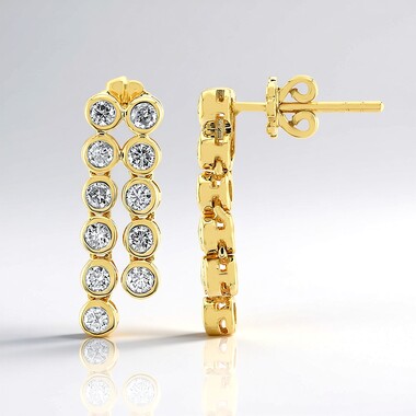 Orecchini in oro con Diamante SI1 (G) (Annette)