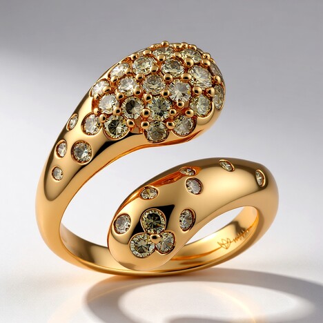 Anello in oro con Diamante Rose de France SI1 di Argyle (Annette)