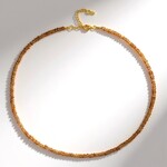 Collier en argent et Zircon champagne