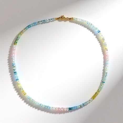 Collana in argento con Berillo Fancy