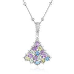Rose de France Amethyst Silver Necklace (Dallas Prince Designs)