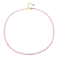 Collana in argento con Zaffiro Rosa