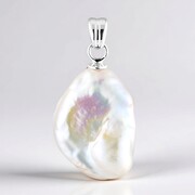 Colgante en plata con Perla blanca Freshwater