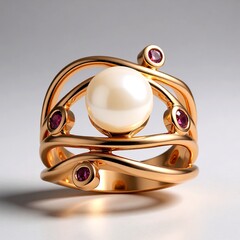 Anello in argento con Perla d'Acqua Dolce Bianca