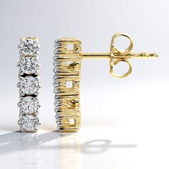Orecchini in argento con Diamante VS1 (G)