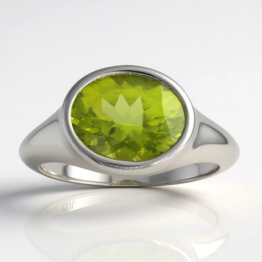 Anello in argento con Peridoto