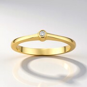 Anillo en plata con Diamante SI1 (G) (Annette)