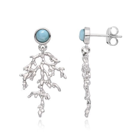 Larimar-Silberohrringe