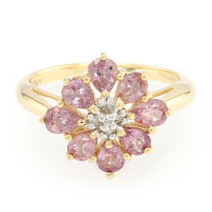 Anillo en oro con Zafiro Padparascha no calentado (AMAYANI)