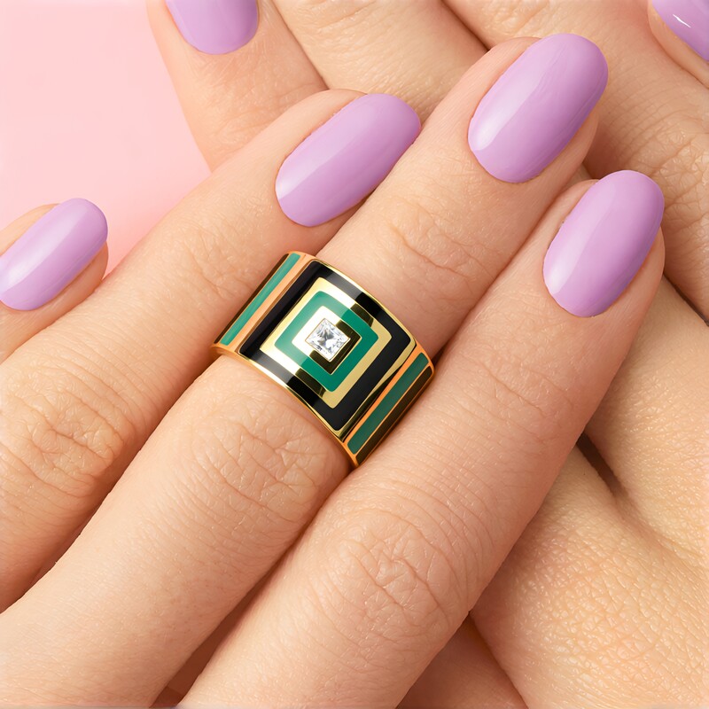 Anello in argento con Topazio Bianco