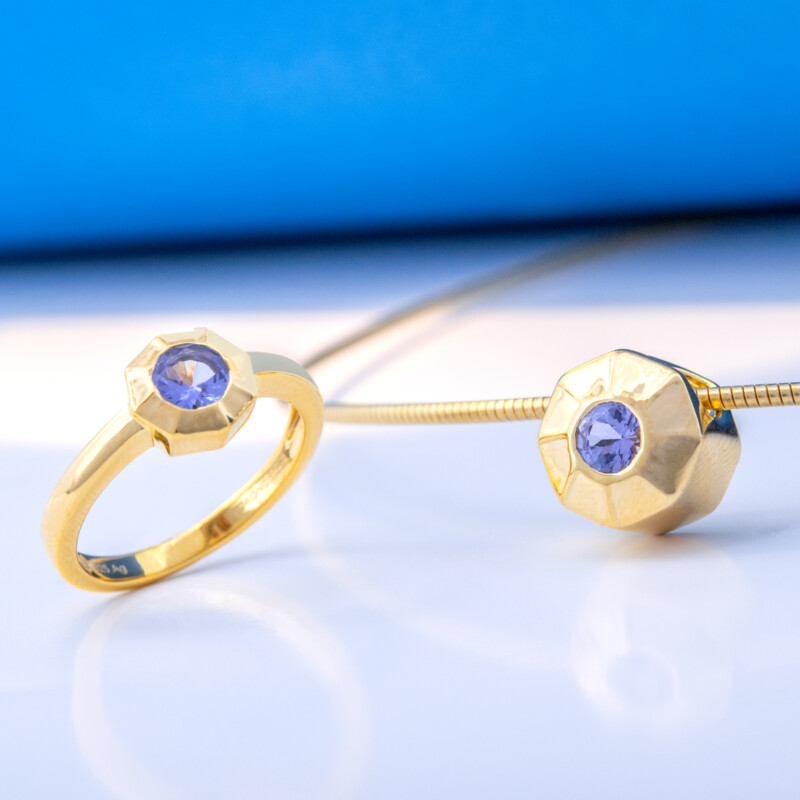 Ciondolo in argento con Tanzanite (MONOSONO COLLECTION)
