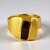Anello placcato in oro con Quarzo Fumè (MONOSONO COLLECTION)