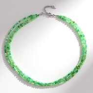Chrysoprase Silver Necklace