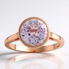 Anello in argento con Kunzite