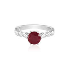 Zilveren ring met een Madagaskar Robijn (de Melo)