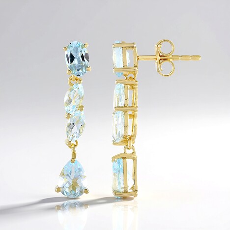 Orecchini in argento con Topazio Blu Cielo