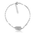 Schwarzer Rutilquarz-Silberarmband (Joias do Paraíso)