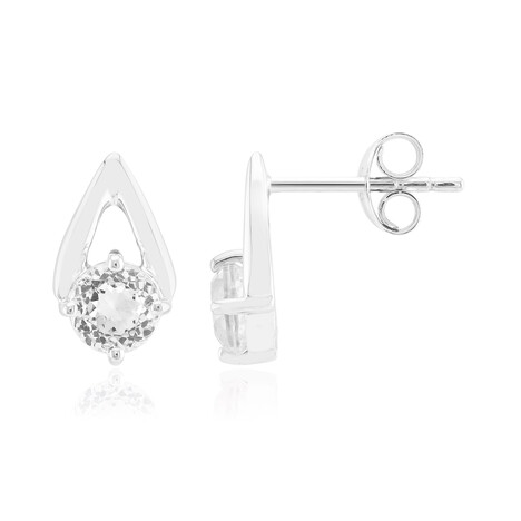 Pendientes en plata con Cuncita blanca (Pallanova)