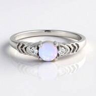 Bague en argent et Opale d'Australie