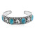 Zilveren armband met Blauwe Kingman Mohave Turkooisen (Jones Lee)