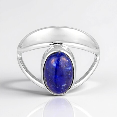 Anello in argento con Lapislazzuli (Bali Barong)