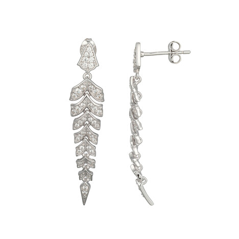 Zilveren oorbellen met zirkonen (Adela Silber)