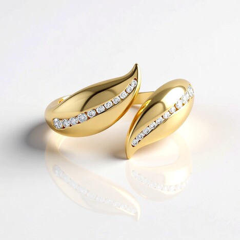 Anello in oro con Diamante IF (G) (de Melo Gold)