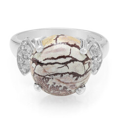 Bague en argent et Jaspe dendritique de Sonora