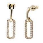 Gouden oorbellen met I1 (H) Diamanten (CIRARI)