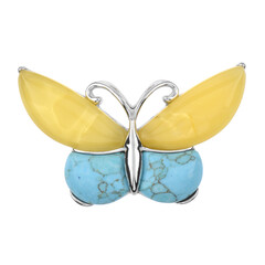 Ciondolo in argento con Ambra Milky Baltica
