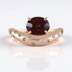 Anello in argento con Zircone Rosa (Adela Silber)