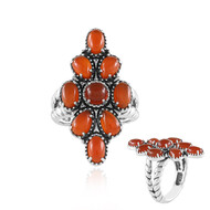 Roter Onyx-Silberring (Desert Chic)
