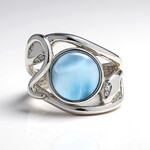 Anello in argento con Larimar