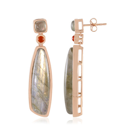 Pendientes en plata con Labradorita cobre de Maniry (KM by Juwelo)