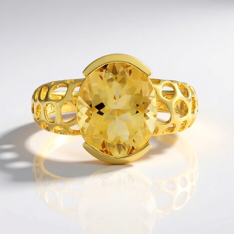 Bague en argent et Citrine (Ornaments by de Melo)