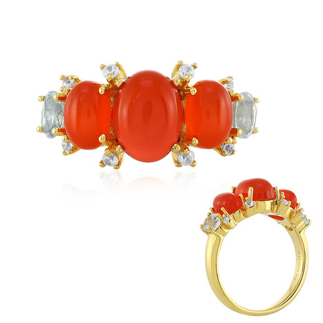 Zilveren ring met een carneool