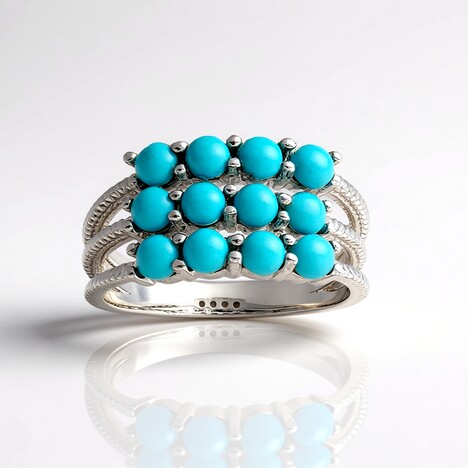 Anello in argento con Turchese Sleeping Beauty (Faszination Türkis)