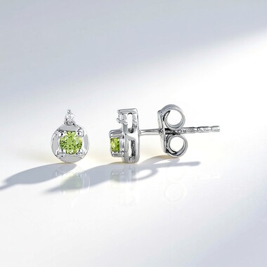 Pendientes en plata con Peridoto