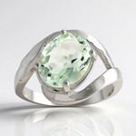 Anello in argento con Ametista Verde (Pallanova)