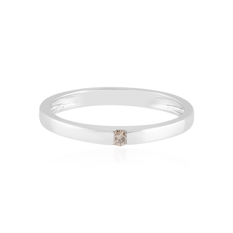 Bague en argent et Diamant champagne I3