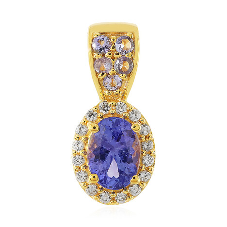 Tansanit-Silberanhänger