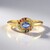 Anello in argento con Zaffiro Ceylon Blu (non riscaldato)